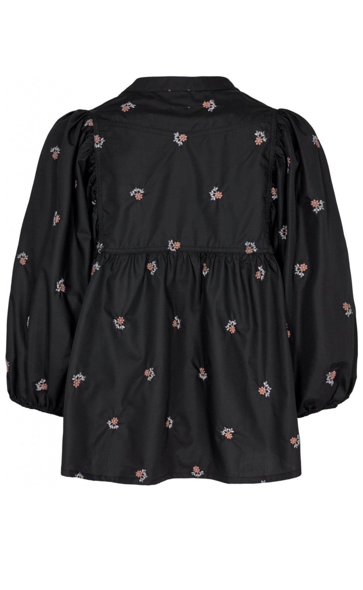 Gossia Bluse - Morgan - Black w. Flowers