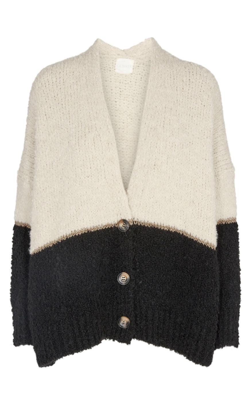 Gossia Cardigan - Asha - Creme Black Stripe