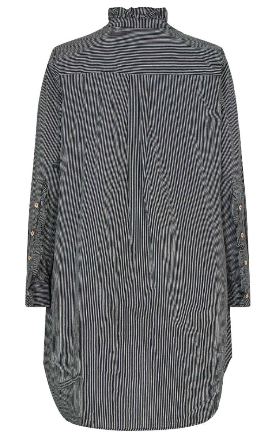 Gossia Kjole - Emeria Tunica - Black/Grey Stripes