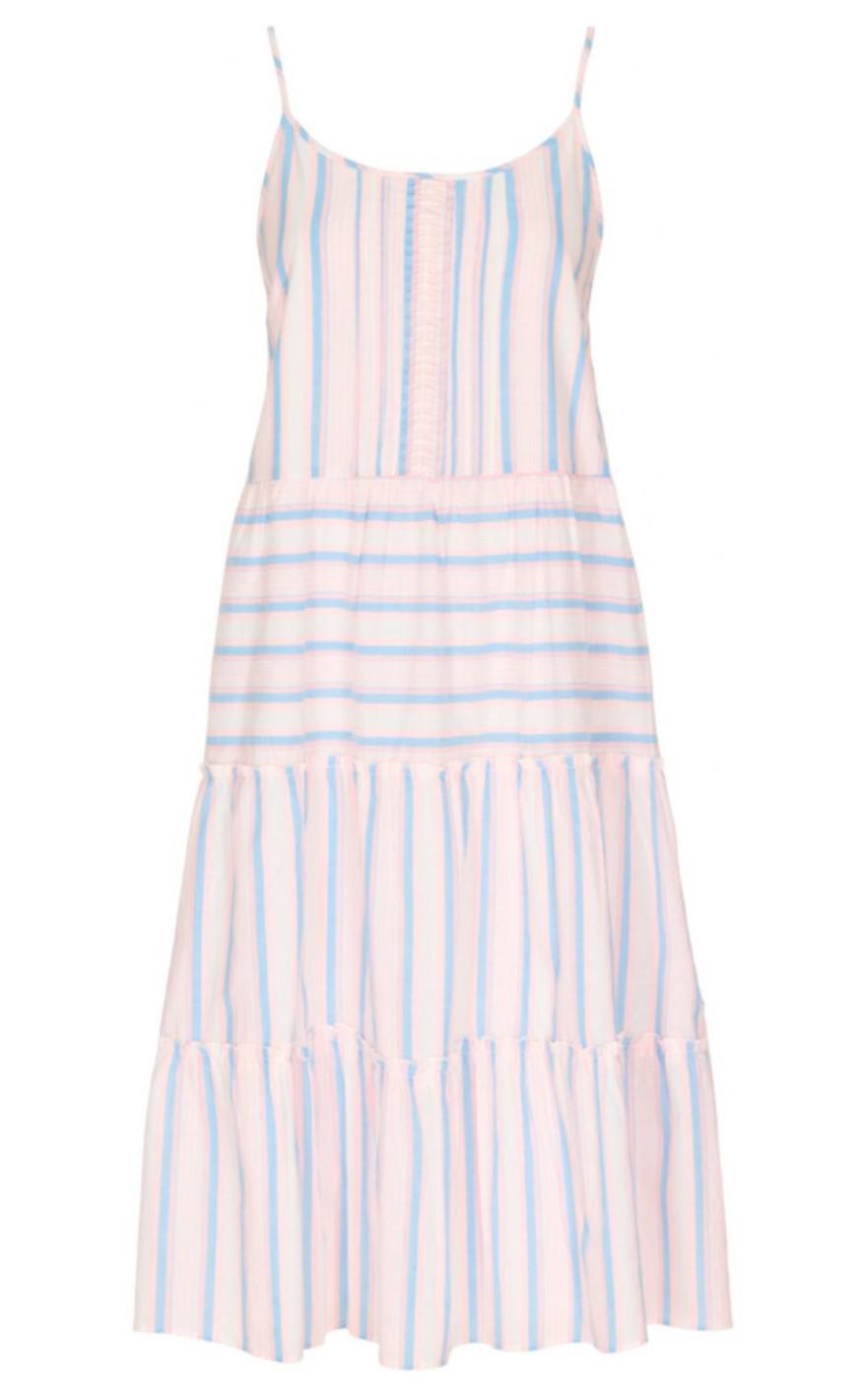 Gossia Kjole - Emilia - Blue-White-Rose Stripe