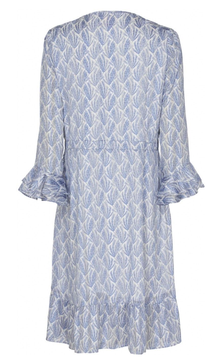 Gossia Kjole - Mia Maja - Blue Leaf Print