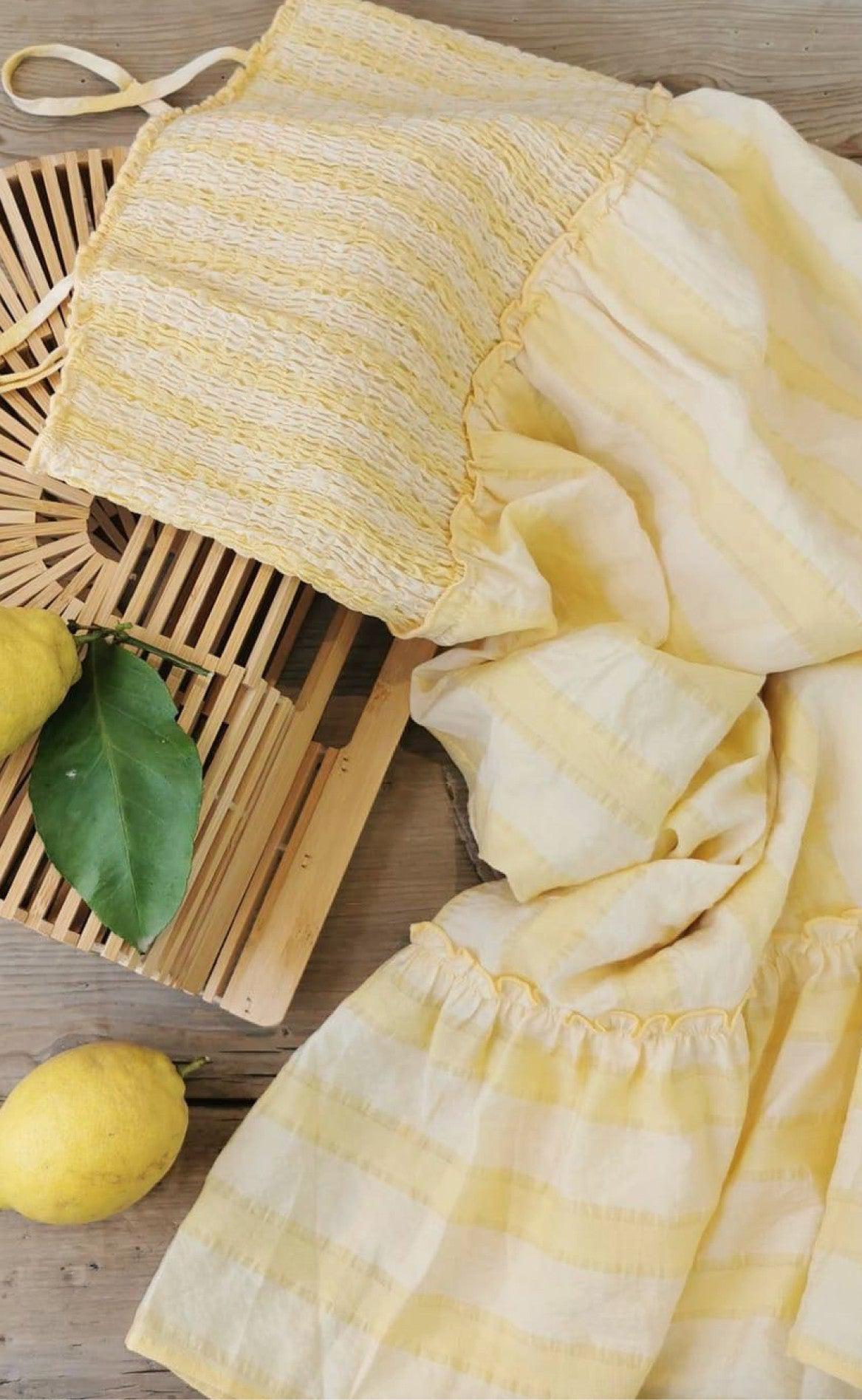 Gossia Kjole - Zoey - Yellow Stripe