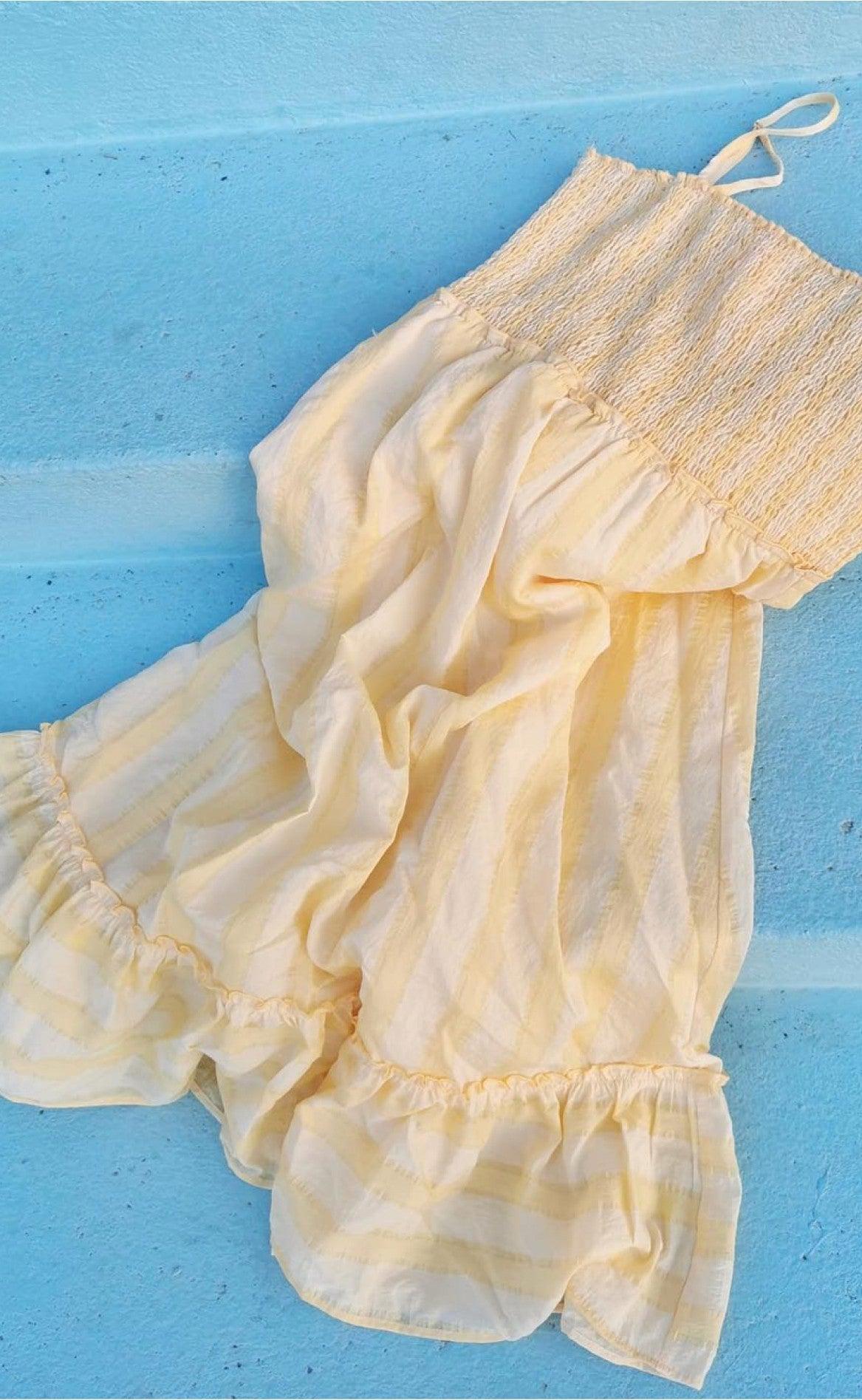 Gossia Kjole - Zoey - Yellow Stripe