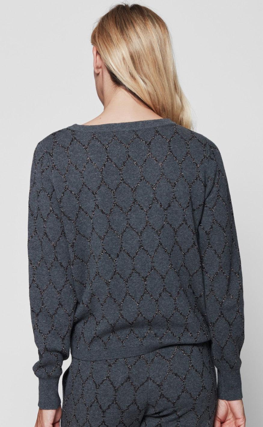Gustav Bluse - Aston Jacquard Knit - Iron