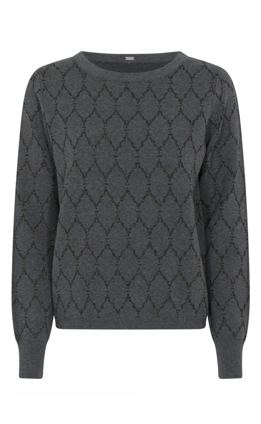 Gustav Bluse - Aston Jacquard Knit - Iron