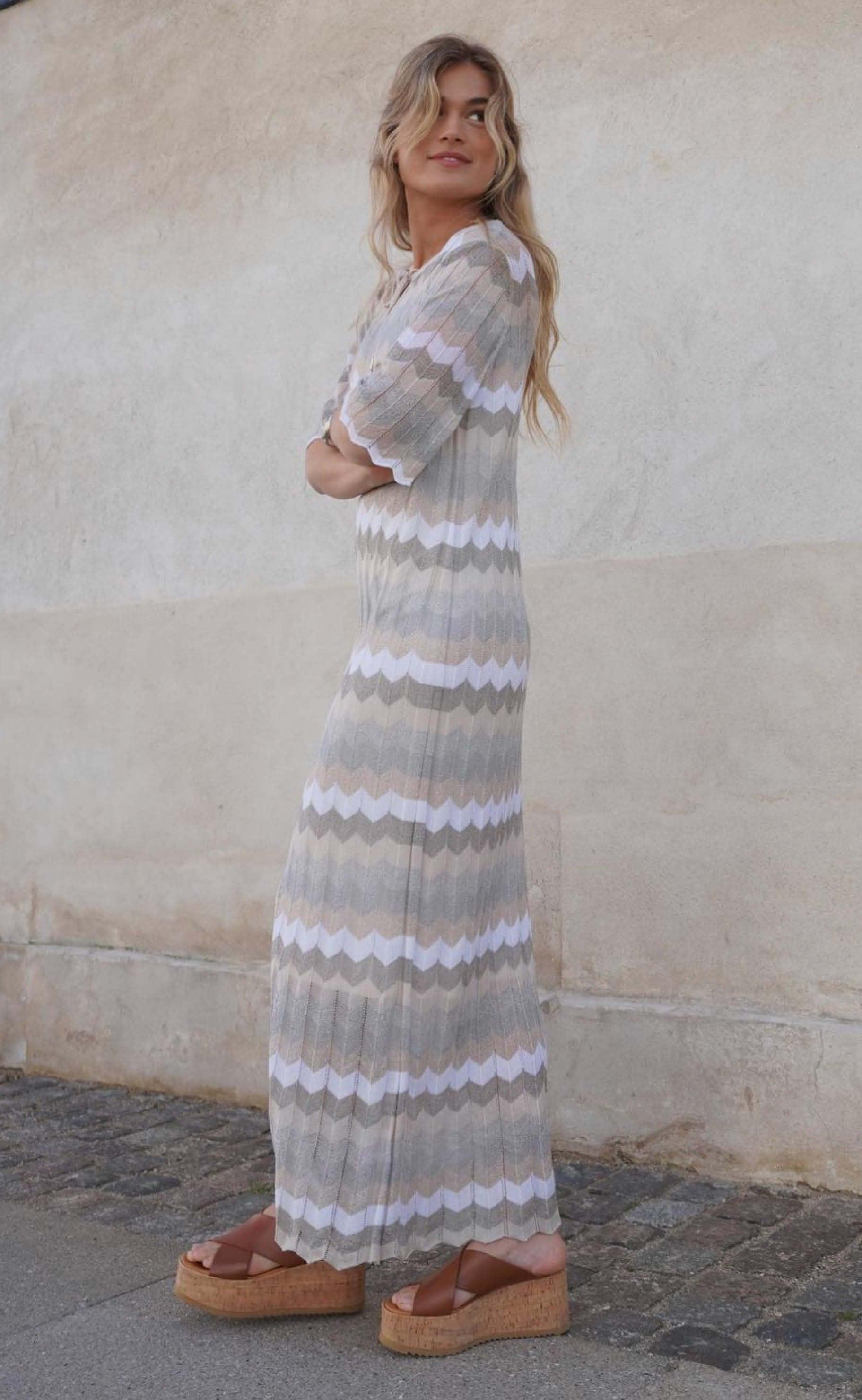 Gustav Kjole - Honey Knit - Grey/Pearl