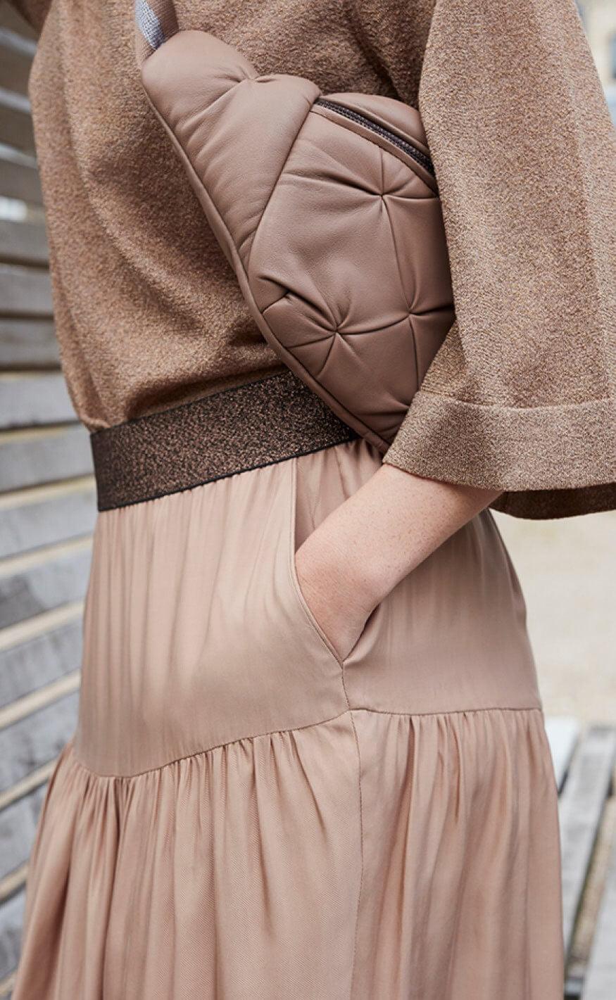 Gustav Nederdel - Alice Long Frill Skirt - Powder