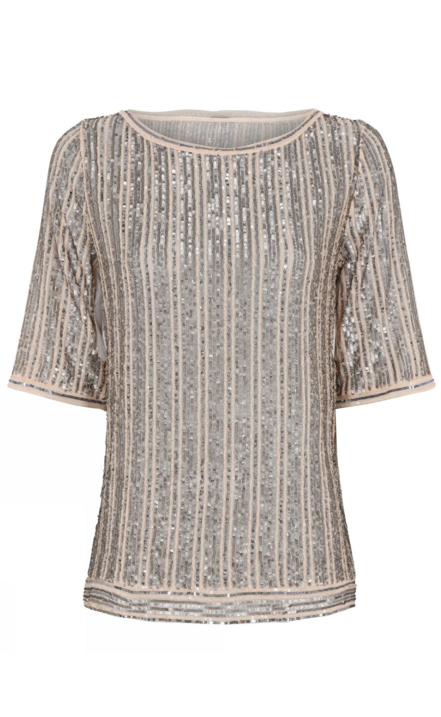 Gustav T-shirt - Genta sequince - Ivory / Meta