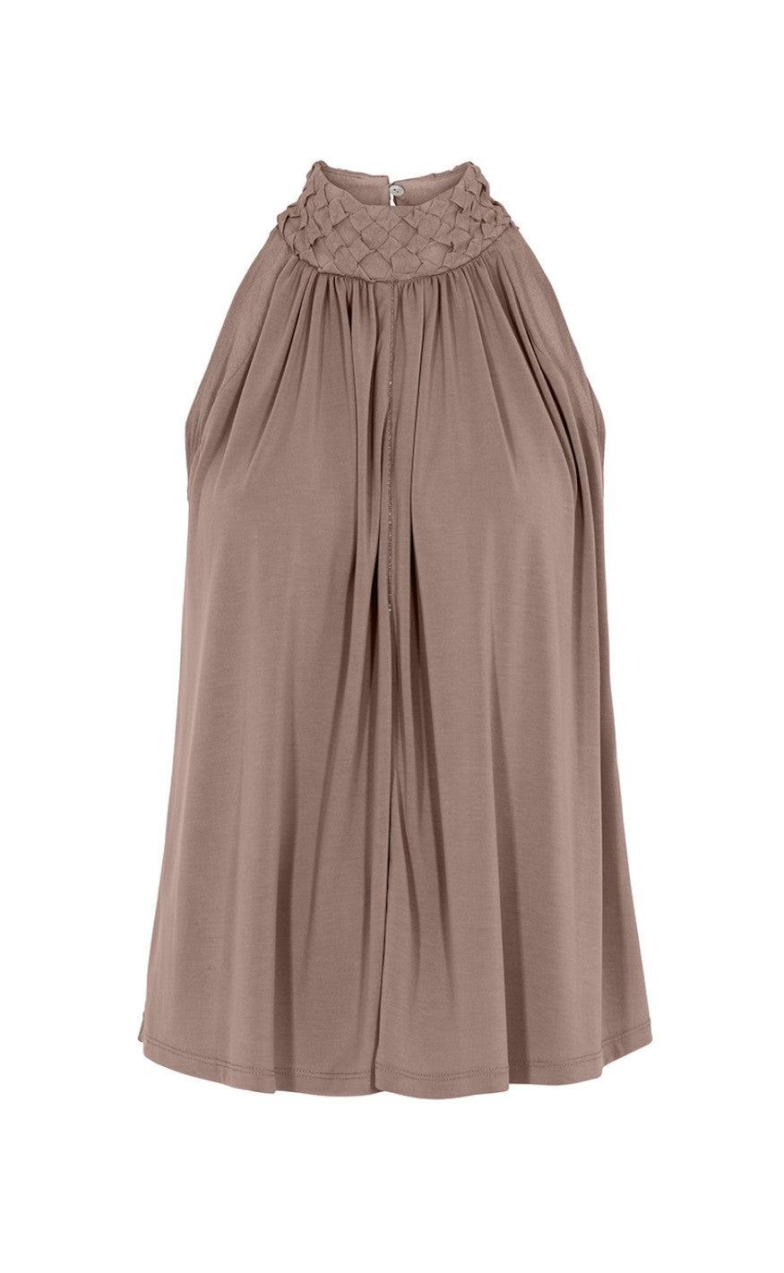 Gustav Top - Fina Jersey Halter Neck - Chanterell
