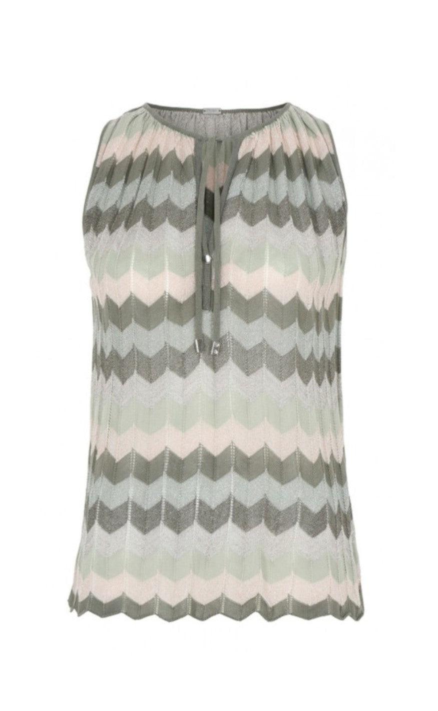 Gustav Top - Jayla Knit Halter Neck - GreenPearl