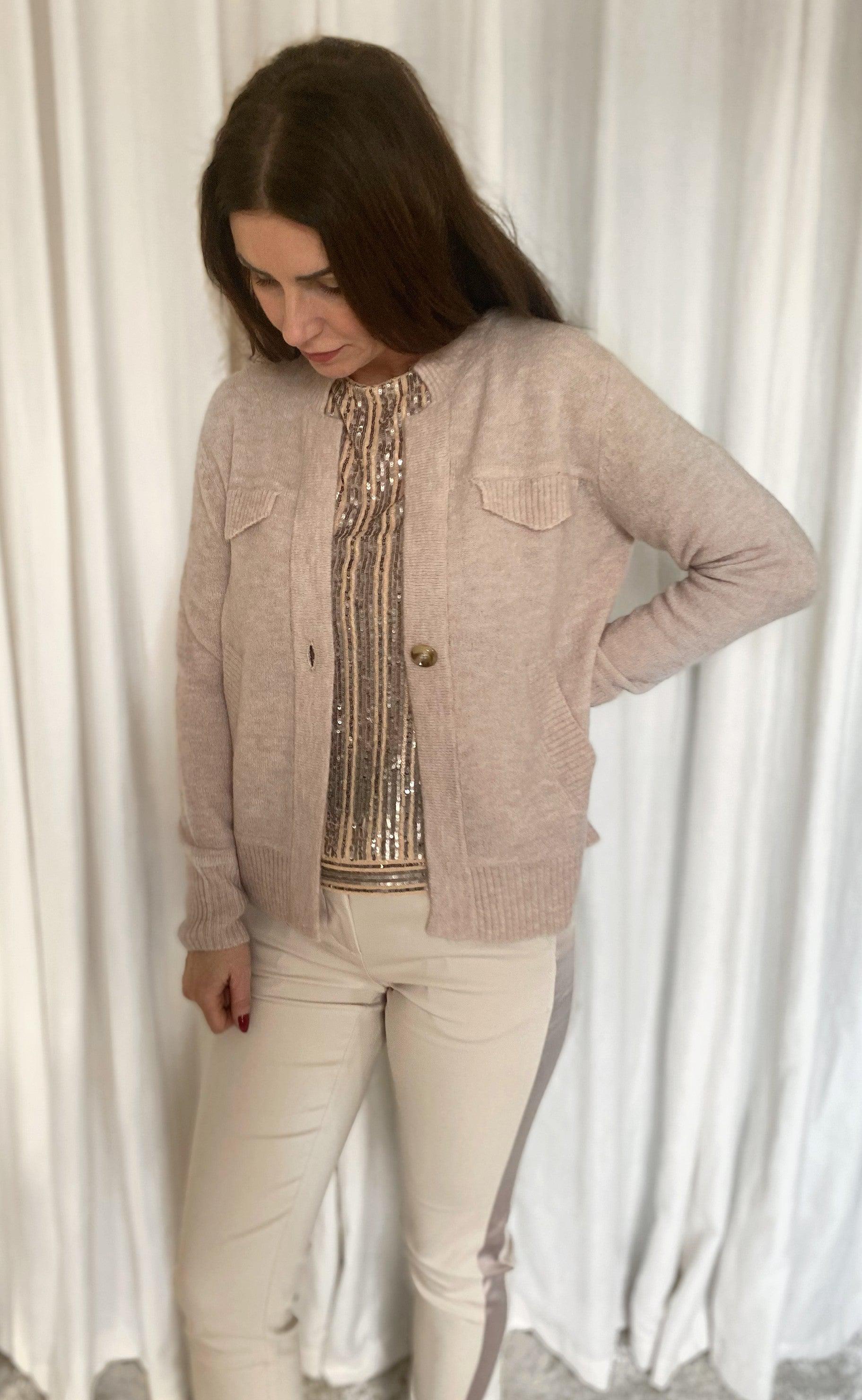 Gustav cardigan - Bera - Pearl