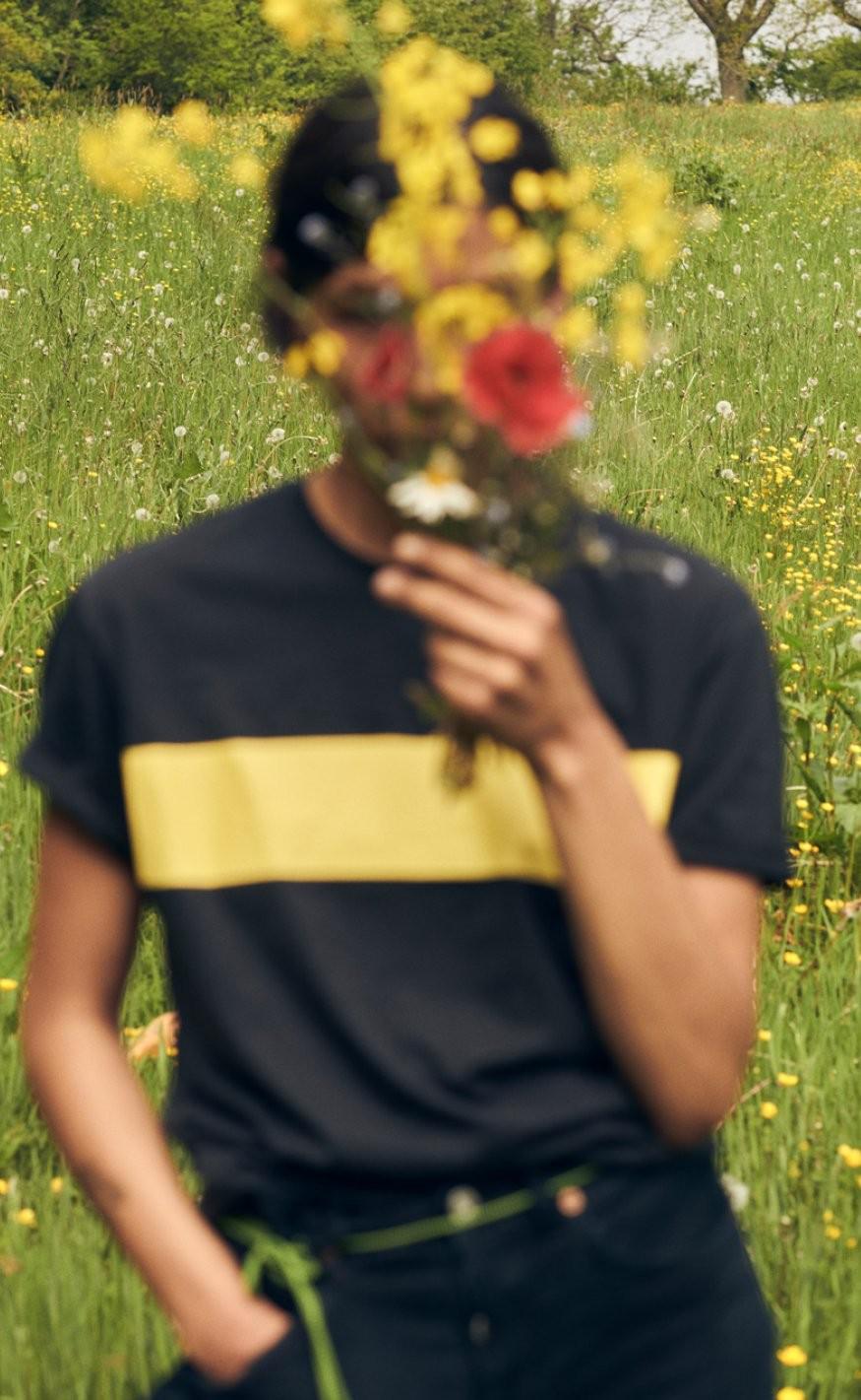 H2O Tee - Type Stripe - Black/Citron