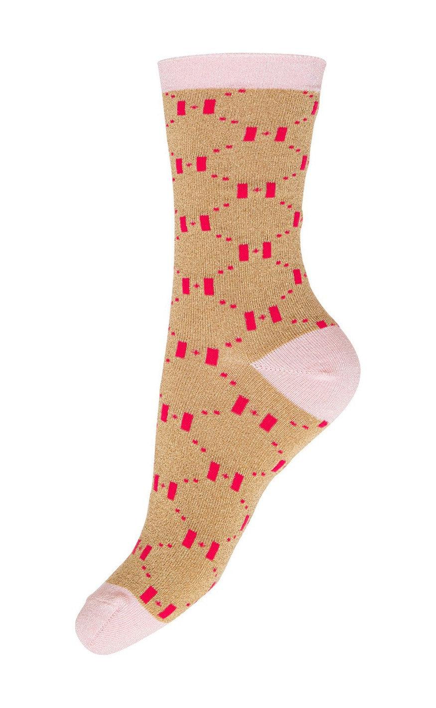 HYPE THE DETAIL GLITTER SOCK GOLDEN / PINK