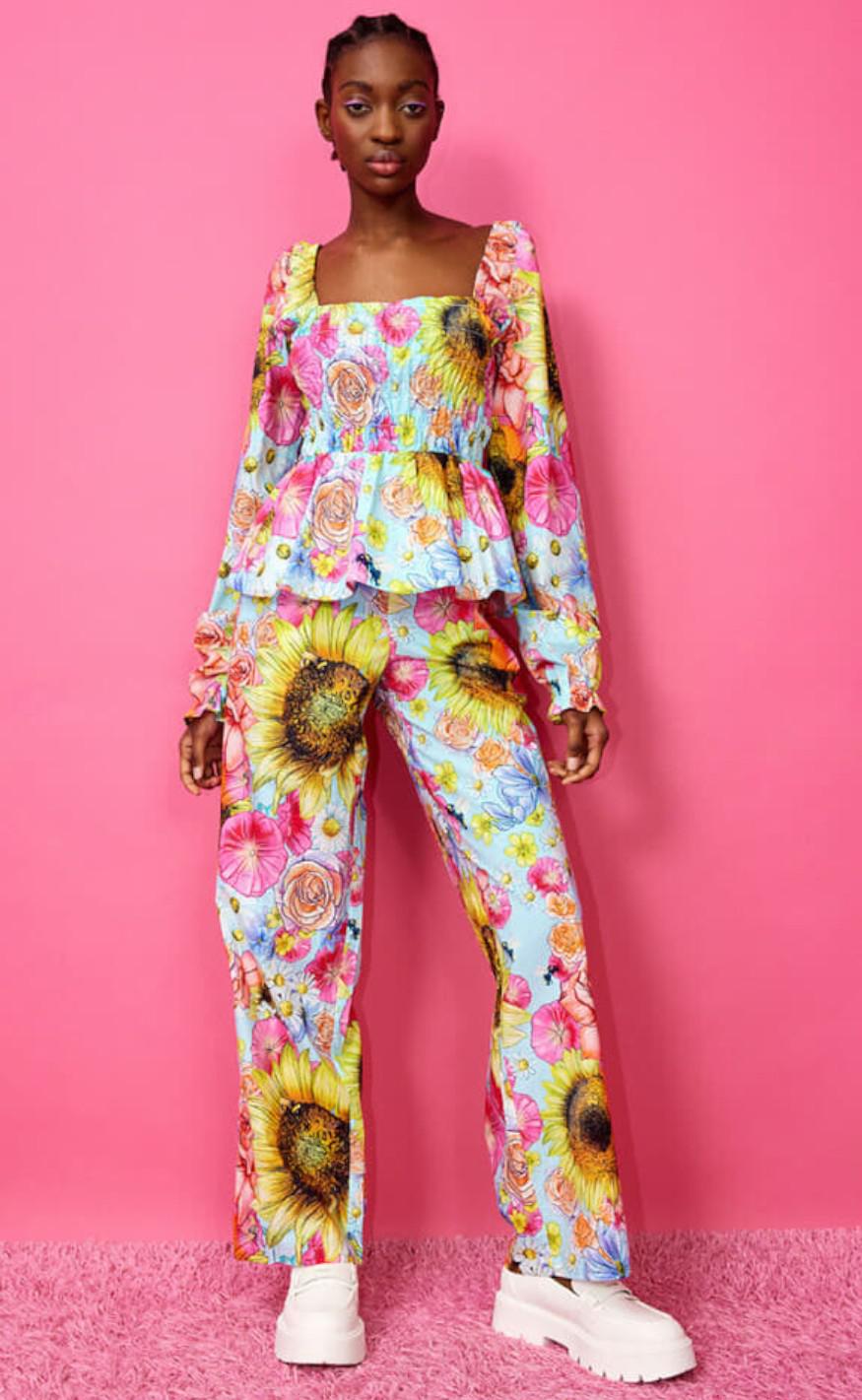 Hunkøn Bluse - Beckie - Sunflower Art Print