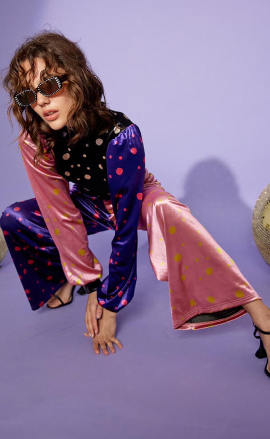 Hunkøn Bluse - Hannah - Mixed Dots