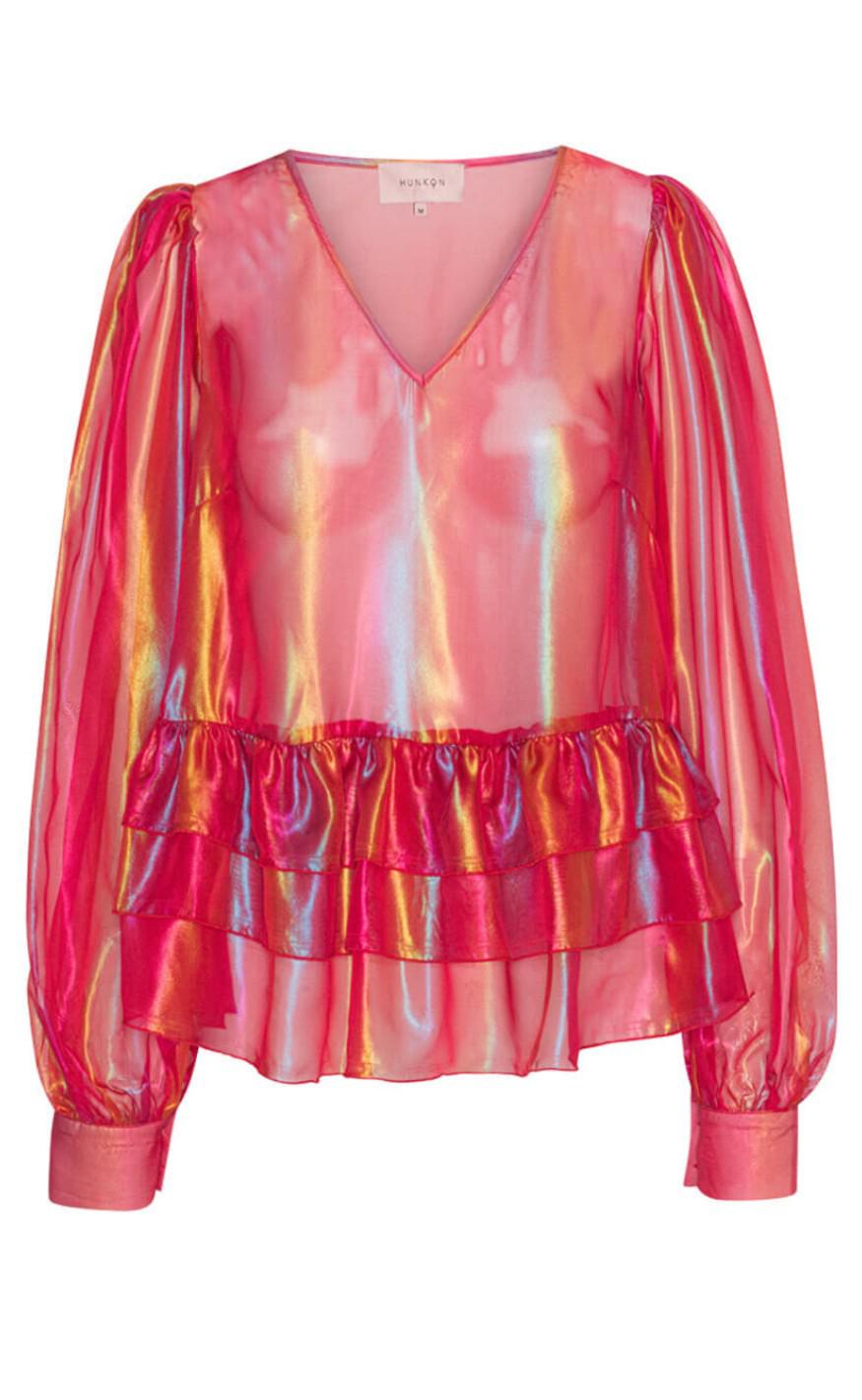 Hunkøn Bluse - Pearl Sheer - Red