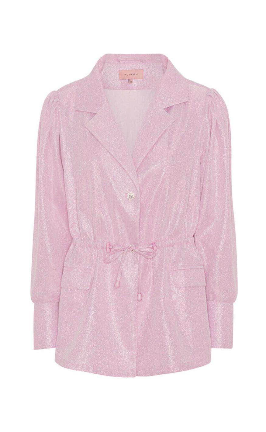 Hunkøn Jakke - Estelle - Pale Pink Glitter