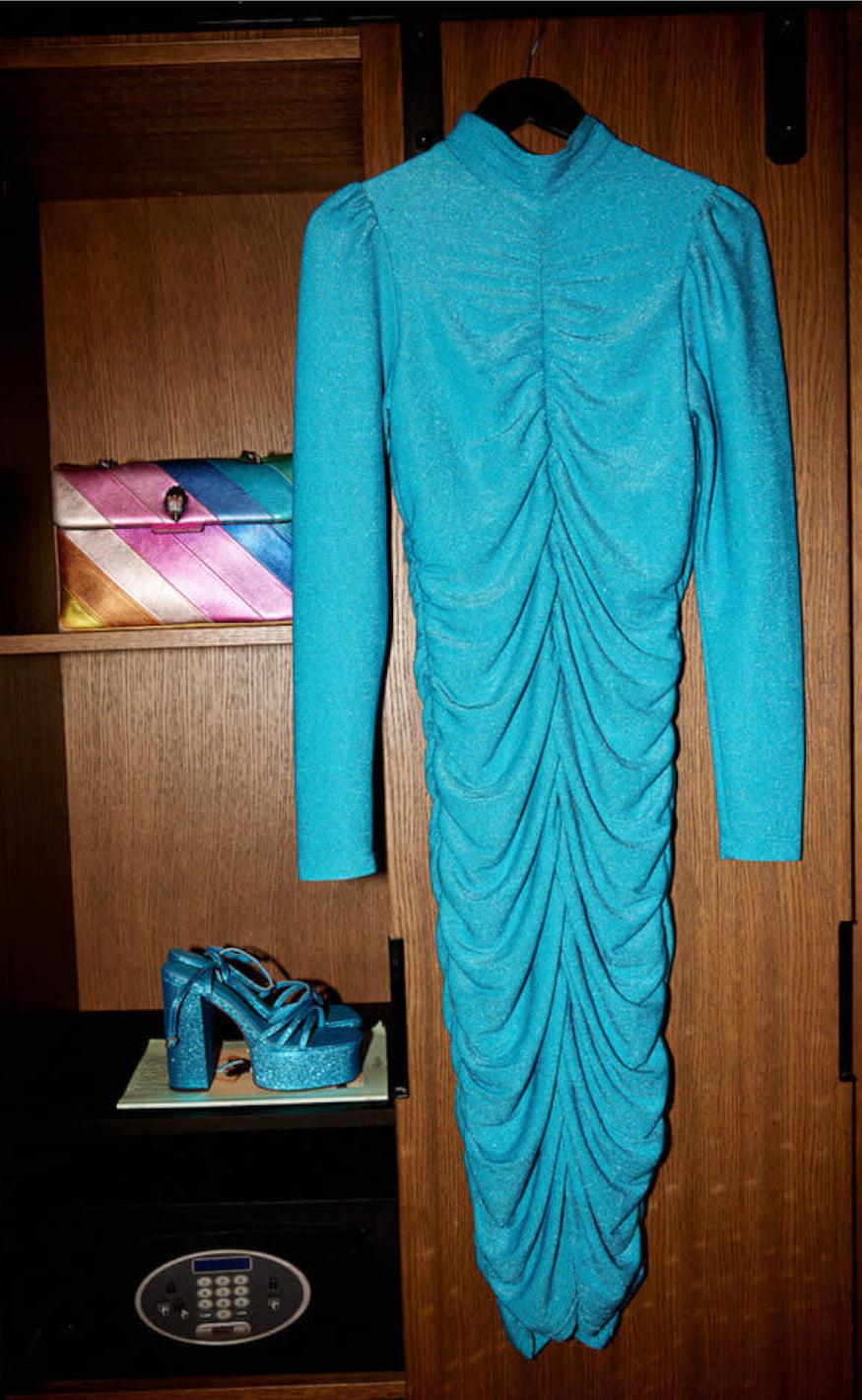 Hunkøn Kjole - Cattia - Turquoise Glitter