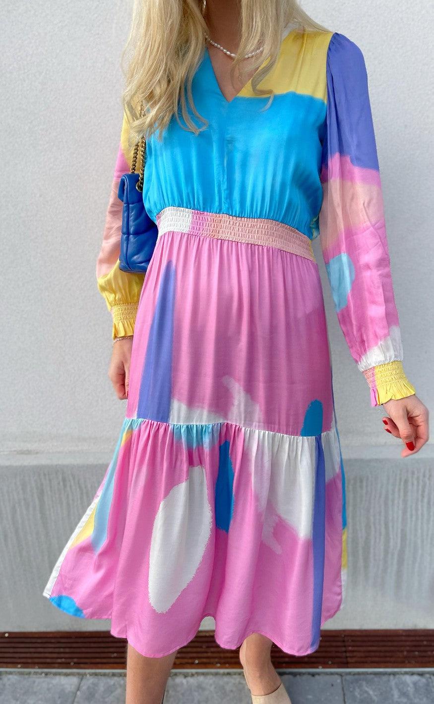 Hunkøn Kjole - Halo Long dress - Fluent Art Print