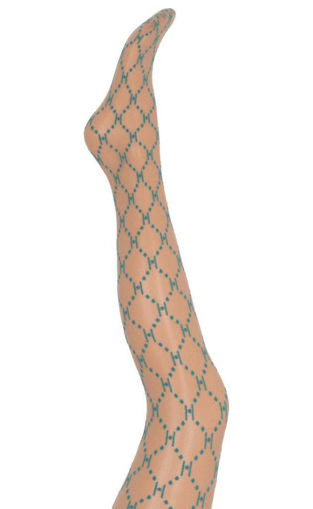 Hype The Detail Strømpebukser - Logo 25 Denier - Green