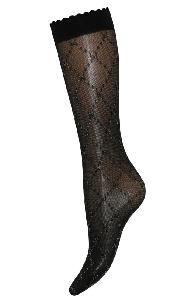 Hype The Detail Strømper - Logo 25 Denier - Golden Lurex