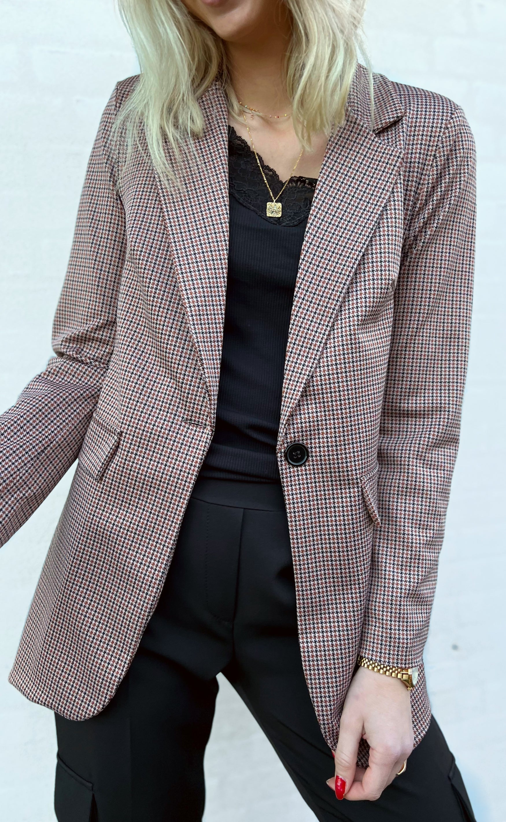 INA Copenhagen Blazer - Checkered - Beige