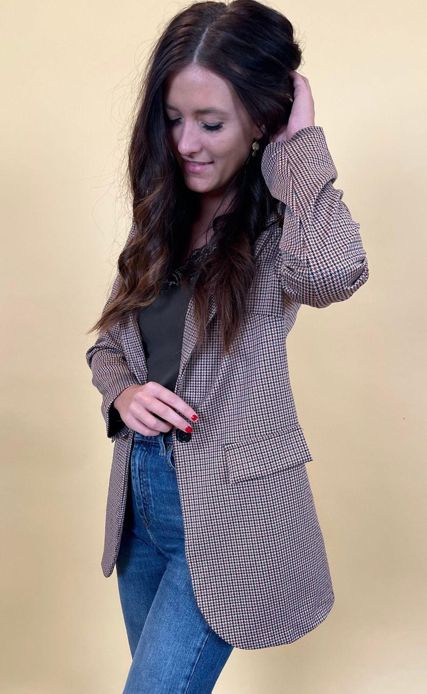 INA Copenhagen Blazer - Checkered - Beige