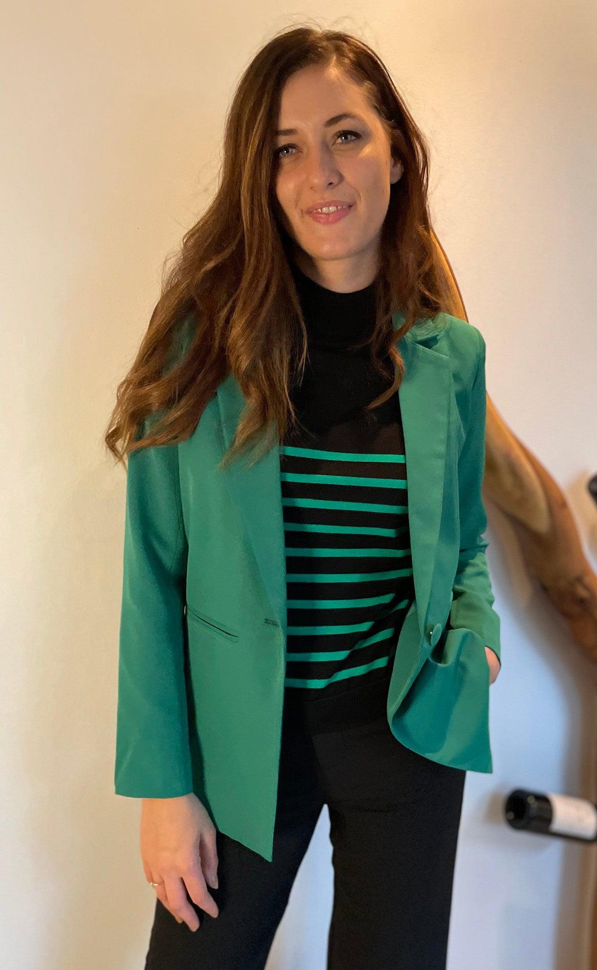 INA Copenhagen Blazer - Mai - Green