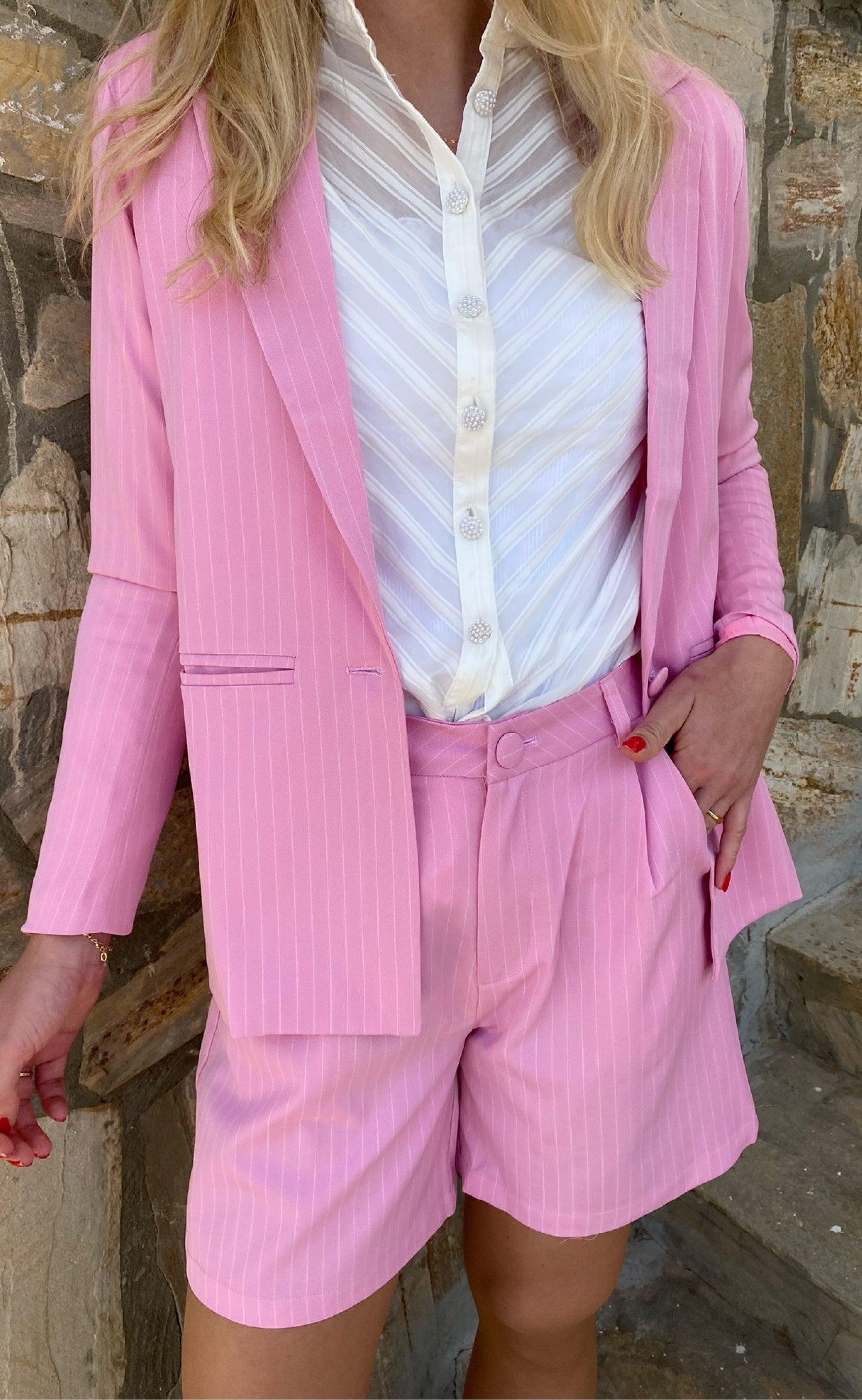 INA Copenhagen Blazer - Mai - Pink Pinstripe