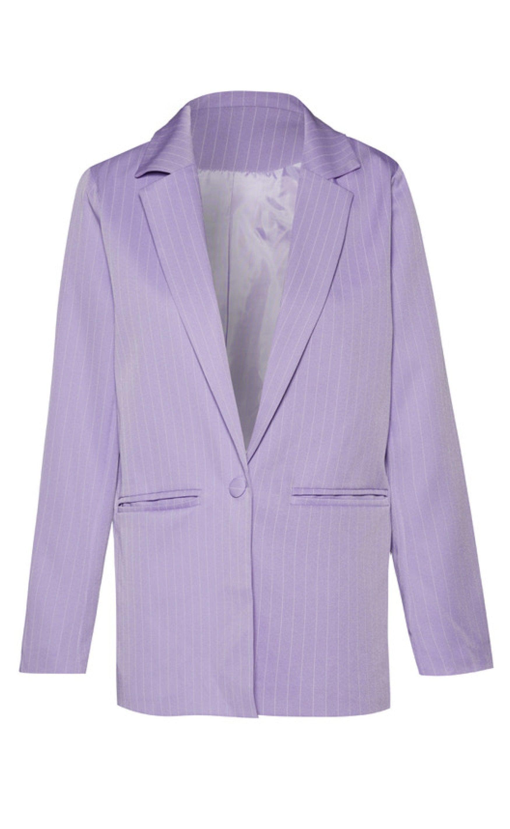 INA Copenhagen Blazer - Mai - Purple Pinstripe