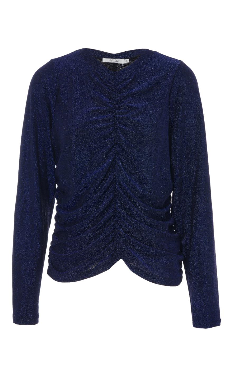 INA Copenhagen Bluse - Ava - Blue Glitter