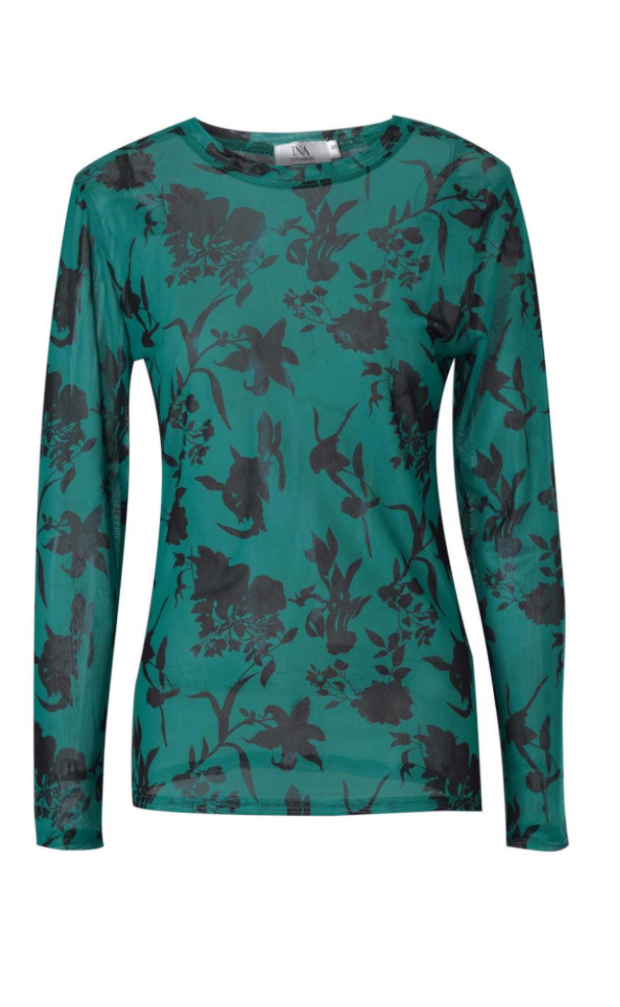 INA Copenhagen Bluse - Claura - Green Leaf