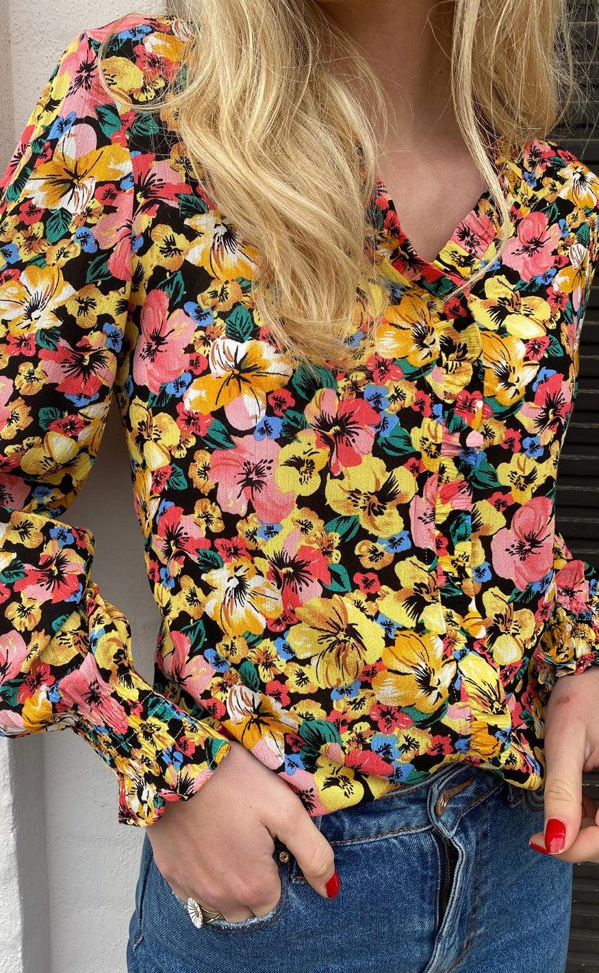 INA Copenhagen Bluse - Mali - Flower Garden