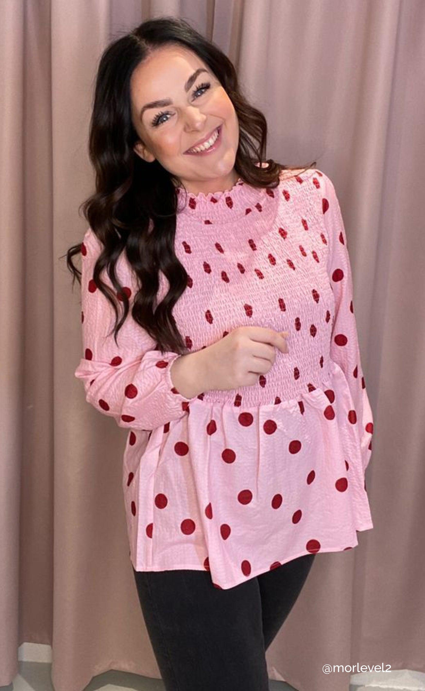 INA Copenhagen Bluse - Sanne - Rosy Dots