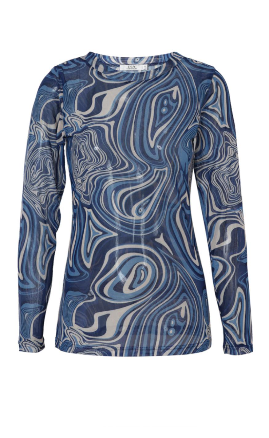 INA Copenhagen Bluse - Sofia - Blurred Blue