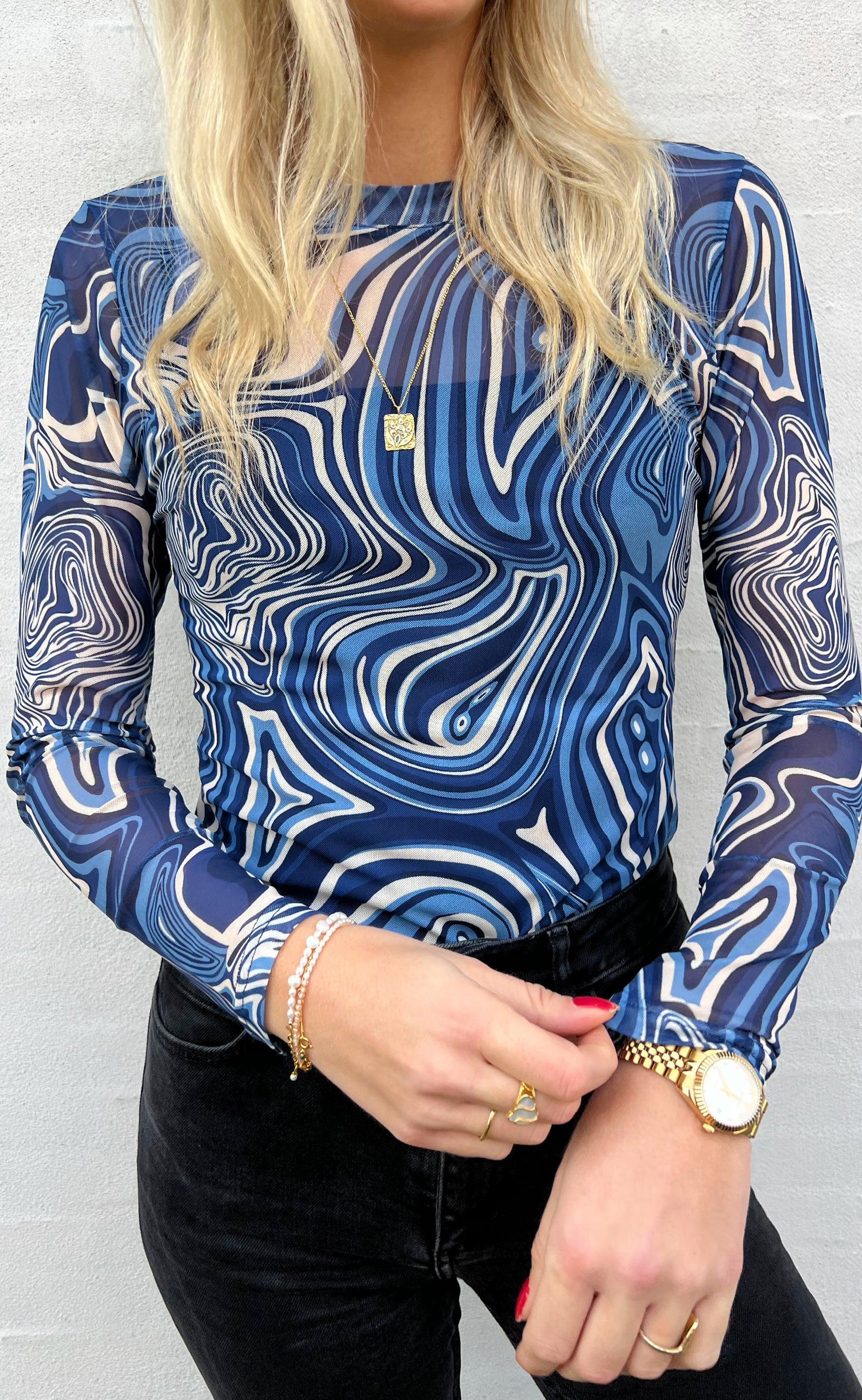 INA Copenhagen Bluse - Sofia - Blurred Blue