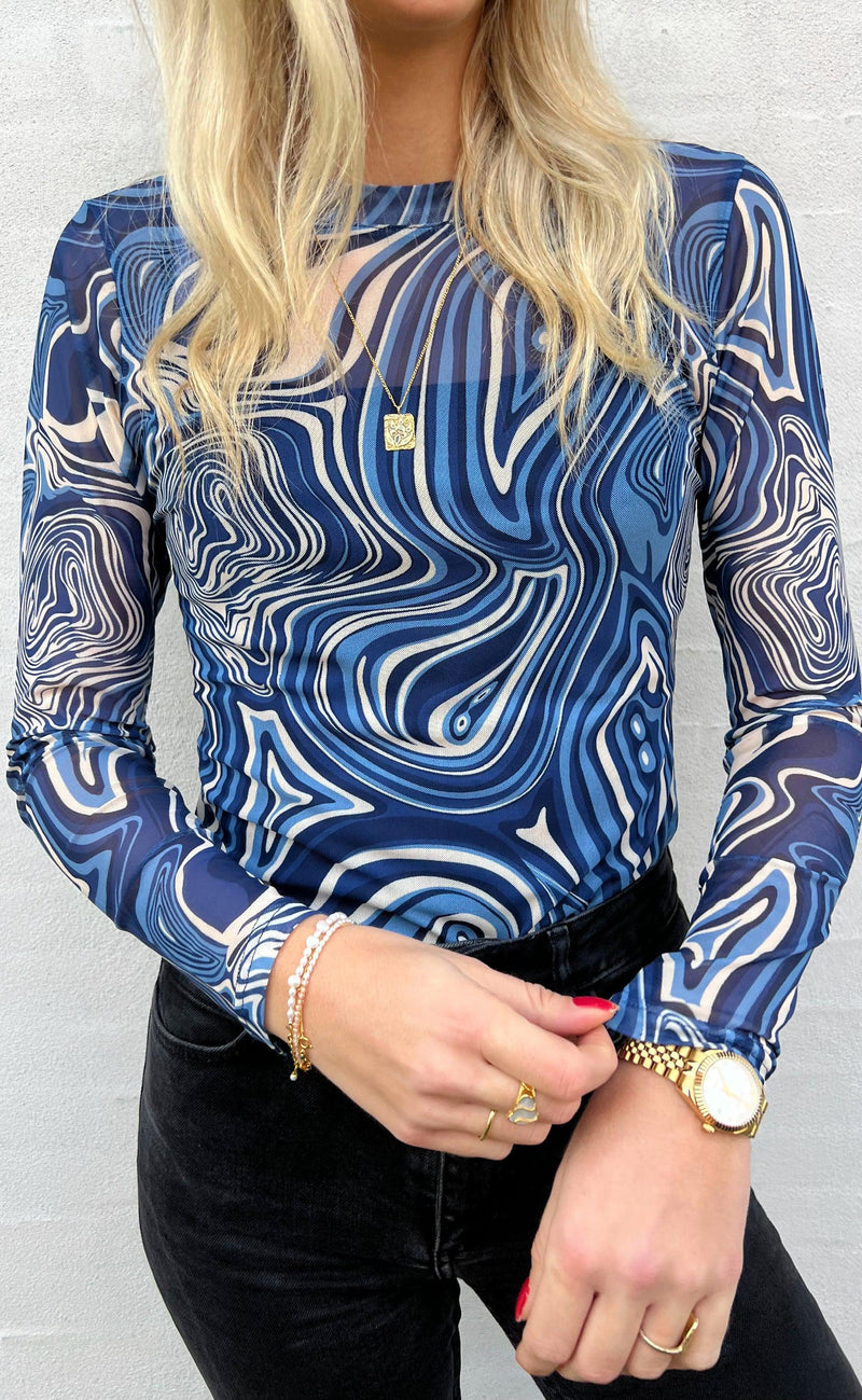 INA Copenhagen Bluse - Sofia - Blurred Blue