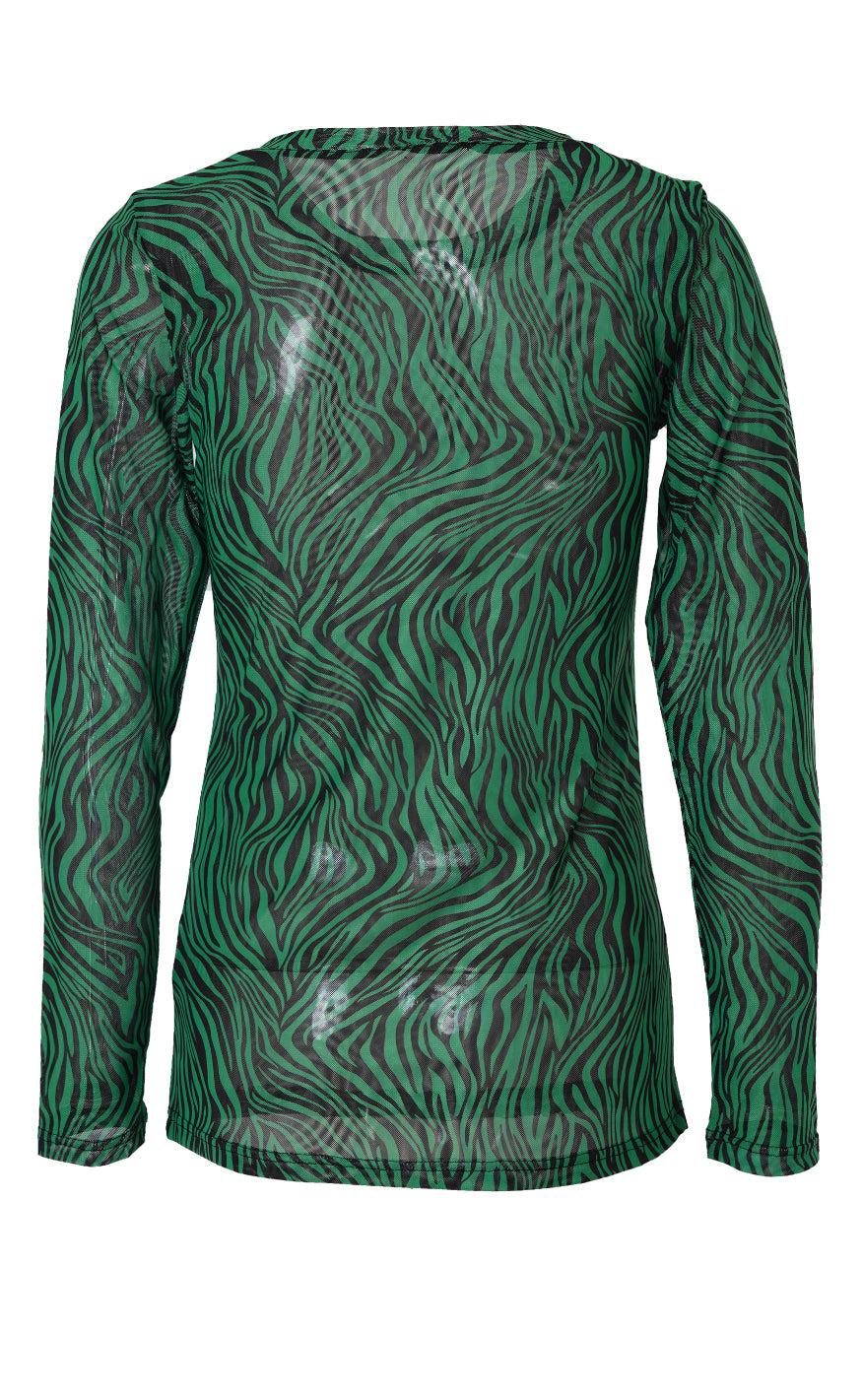 INA Copenhagen Bluse - Sofia - Green Zebra