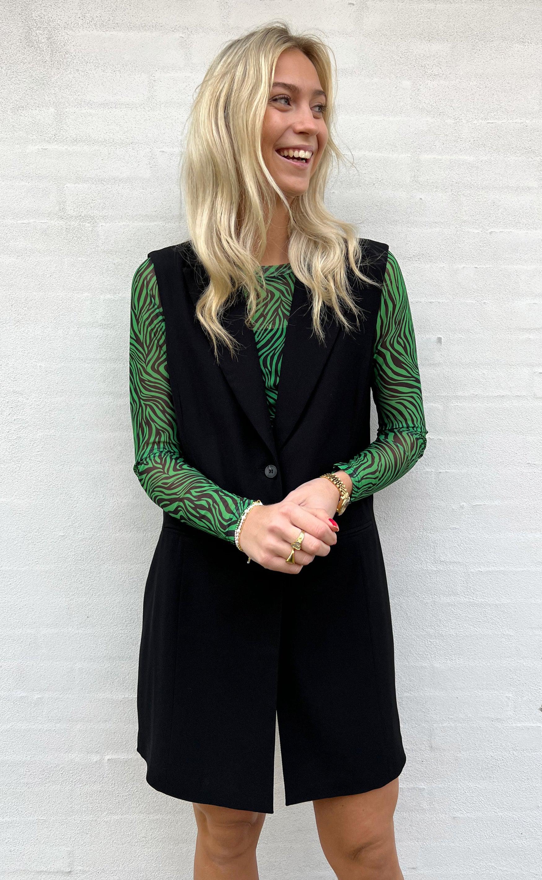 INA Copenhagen Bluse - Sofia - Green Zebra