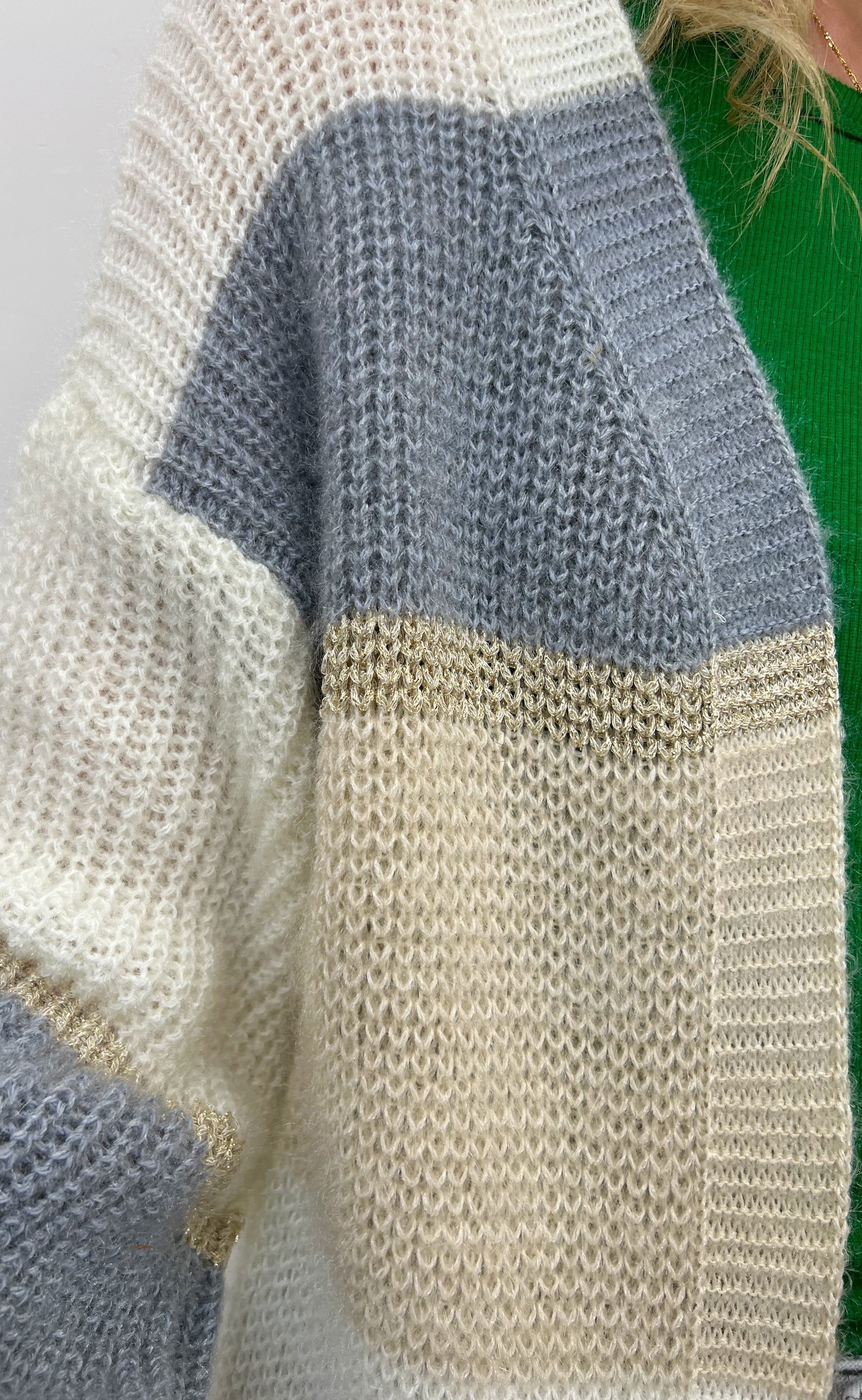 INA Copenhagen Cardigan - Merle - Grey Stripes