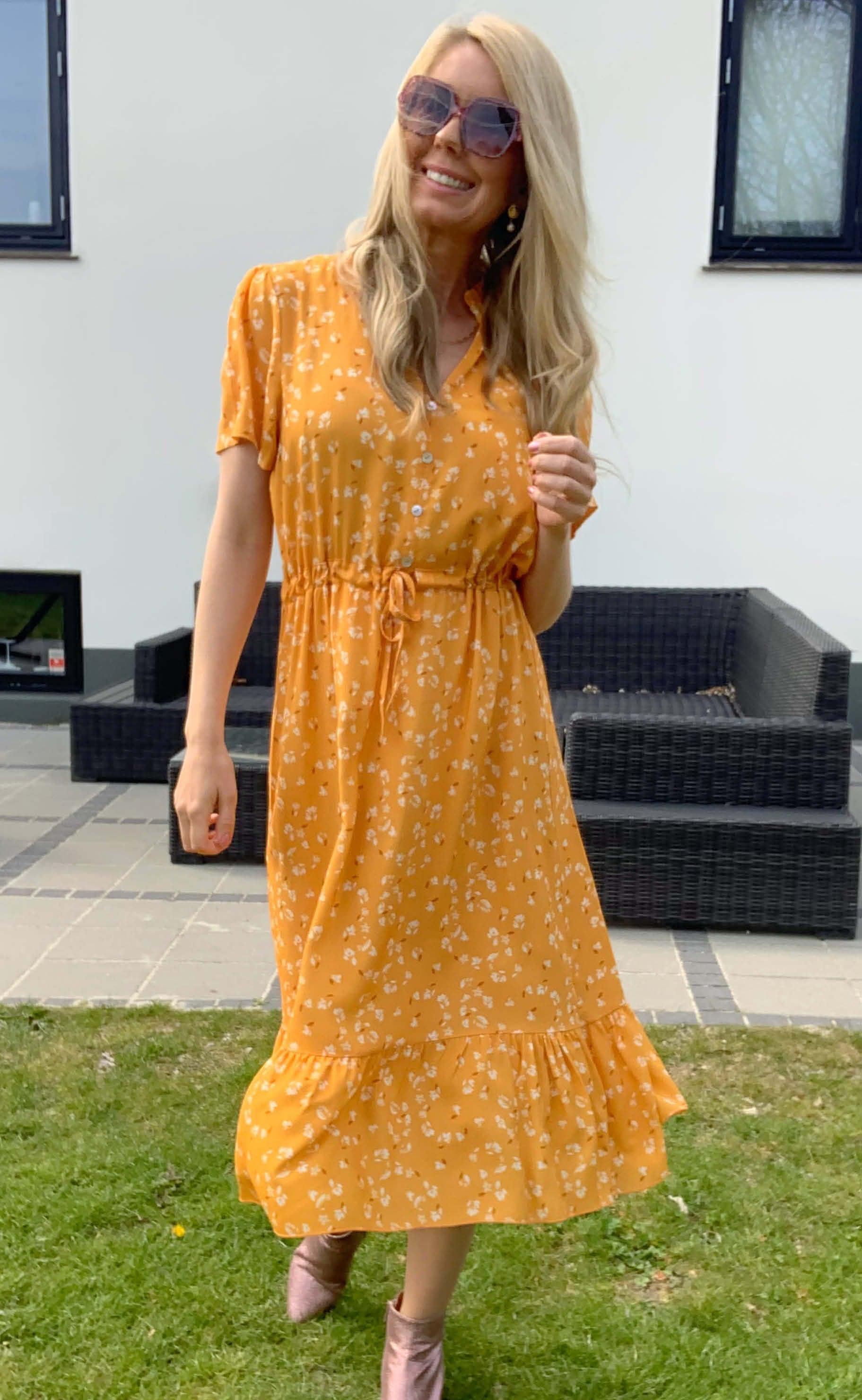 INA Copenhagen Kjole - Abi - Golden Flower