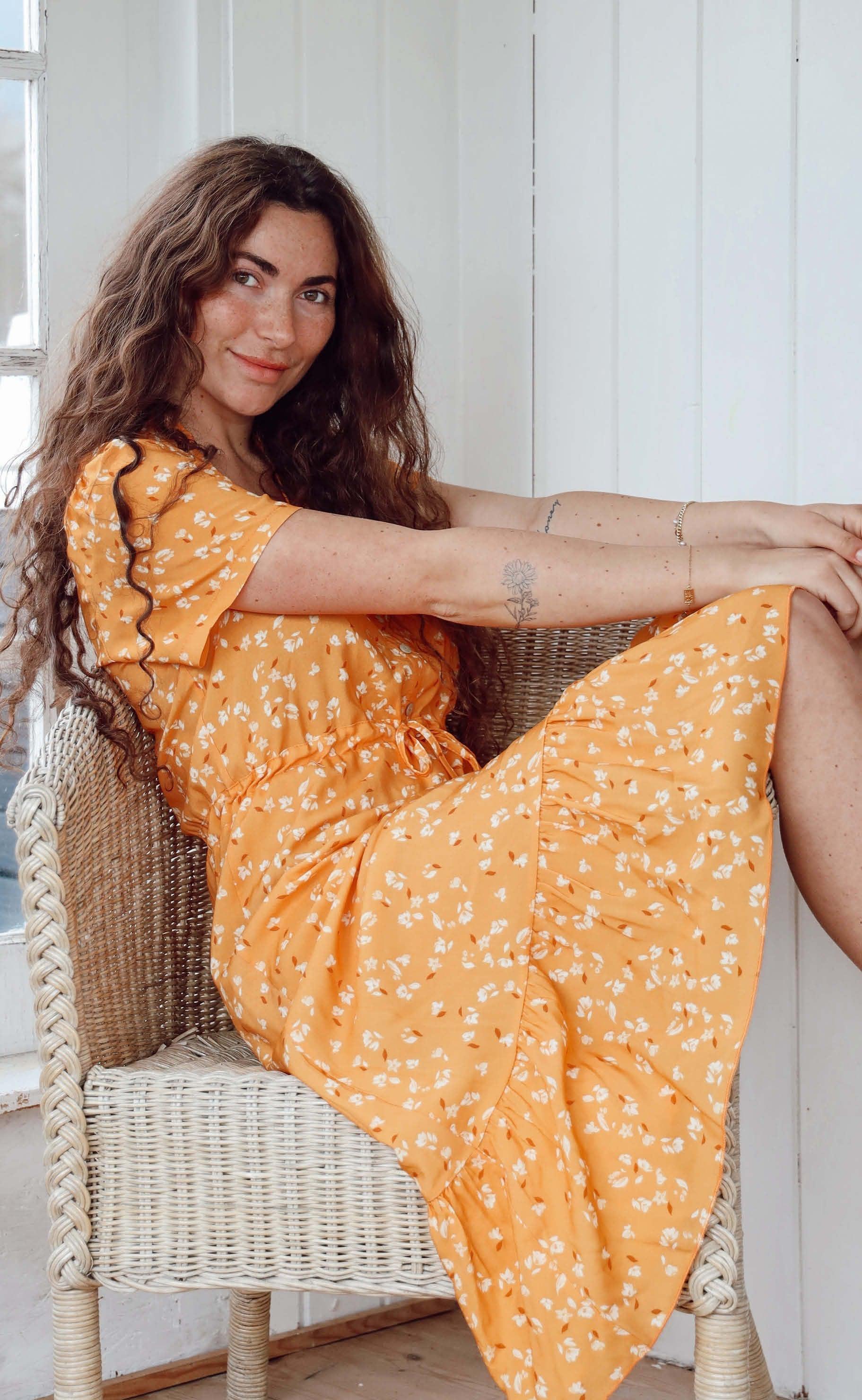 INA Copenhagen Kjole - Abi - Golden Flower