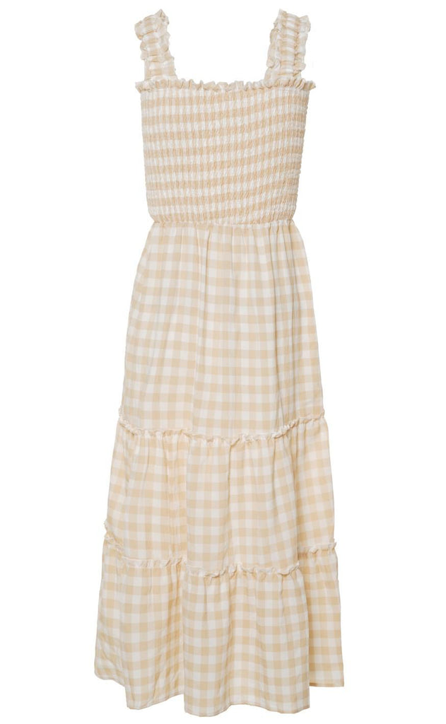 INA Copenhagen Kjole - Amber - Beige Check