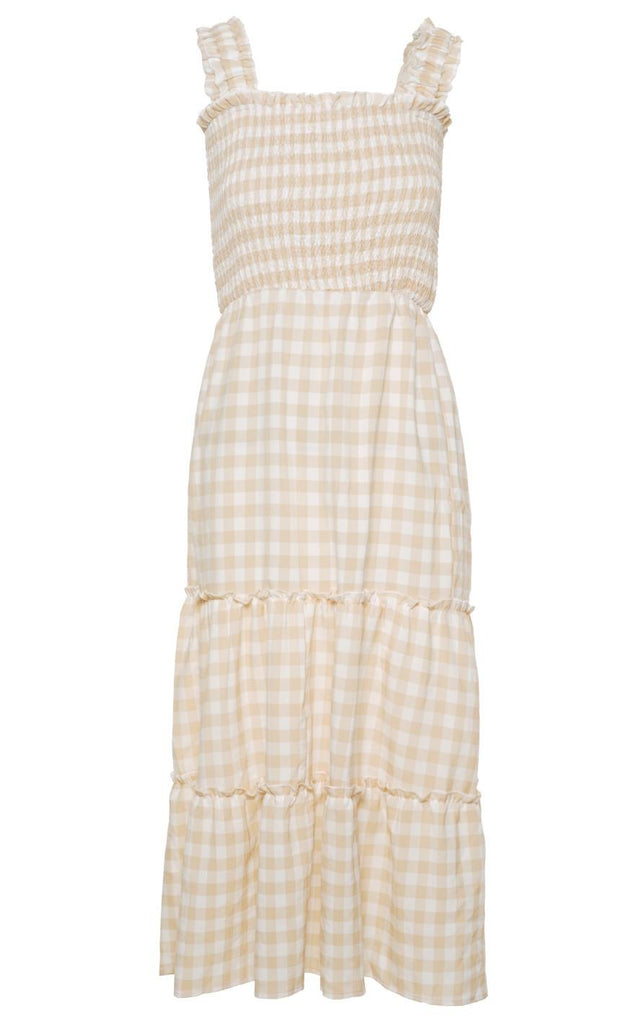 INA Copenhagen Kjole - Amber - Beige Check