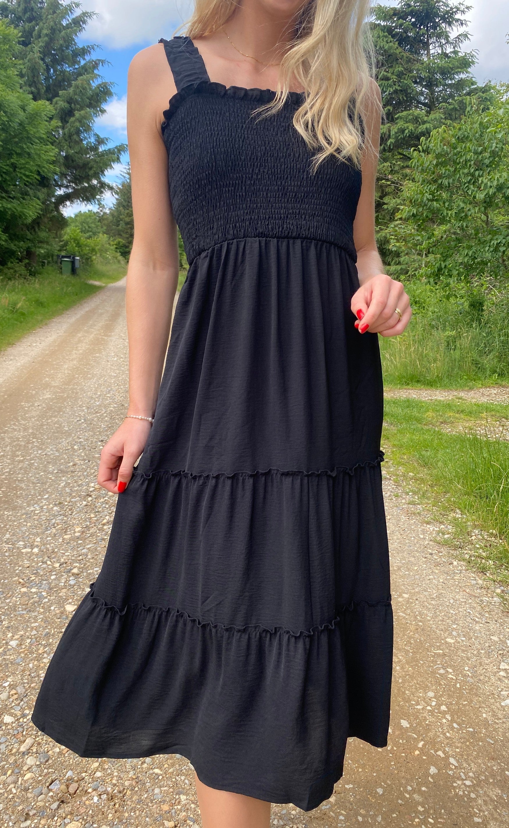 INA Copenhagen Kjole - Amber - Black