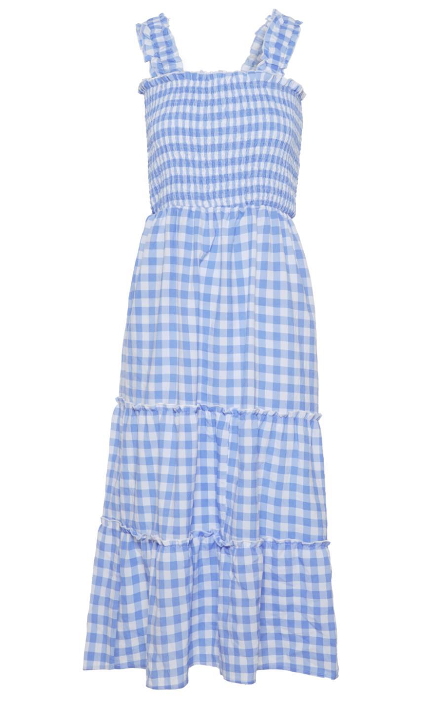 INA Copenhagen Kjole - Amber - Blue Check