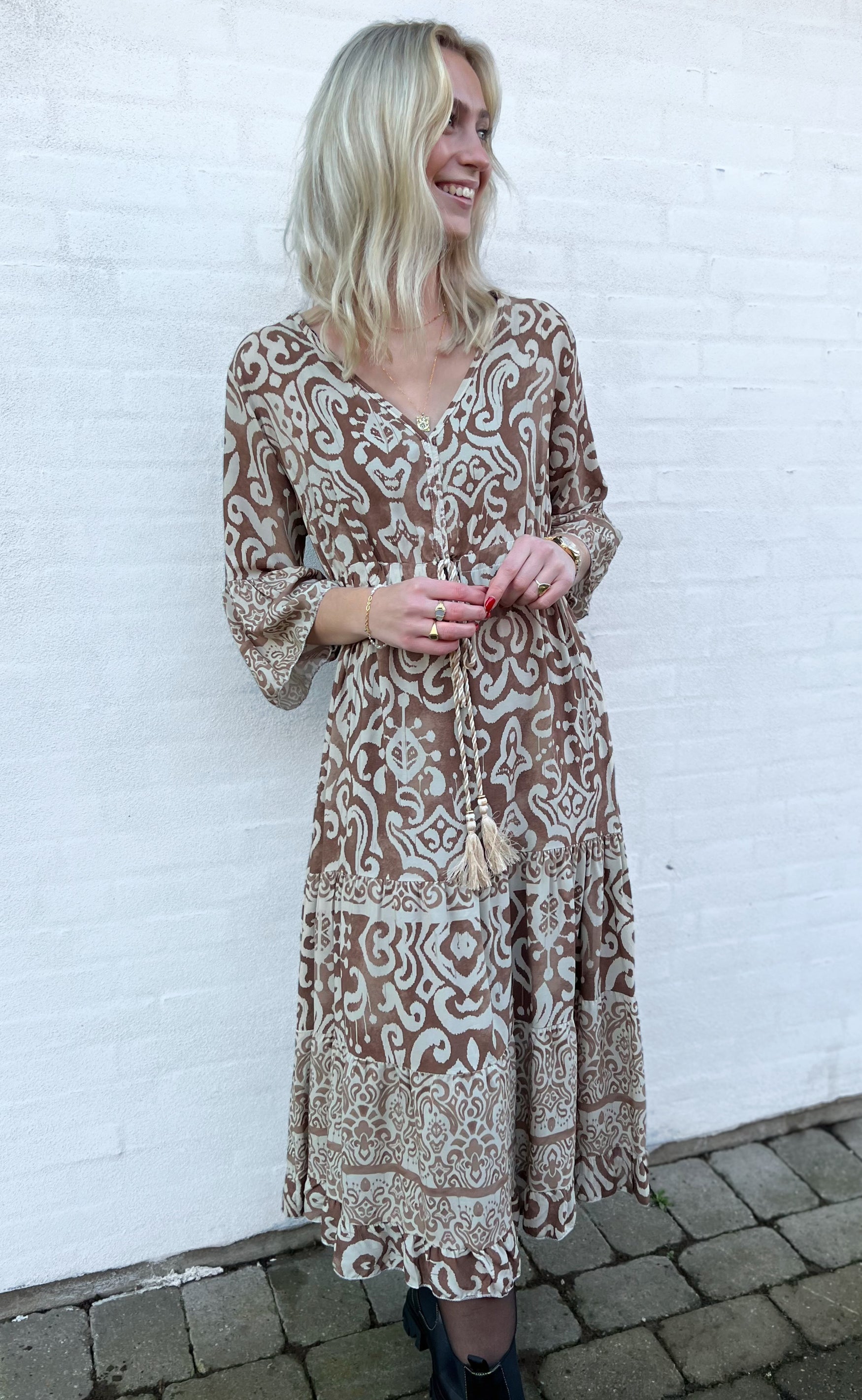 INA Copenhagen Kjole - Angelina - Brown / Beige