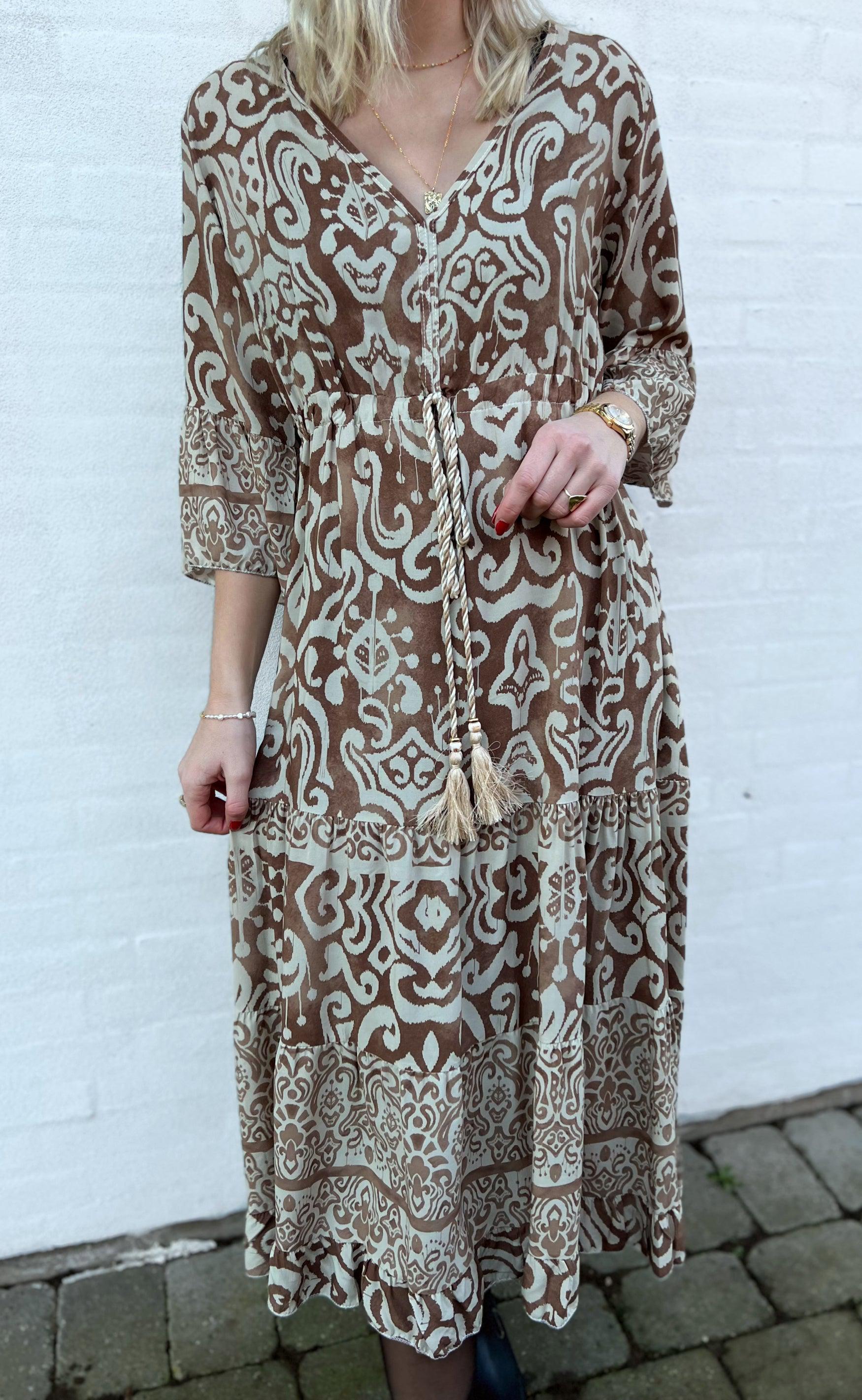INA Copenhagen Kjole - Angelina - Brown / Beige