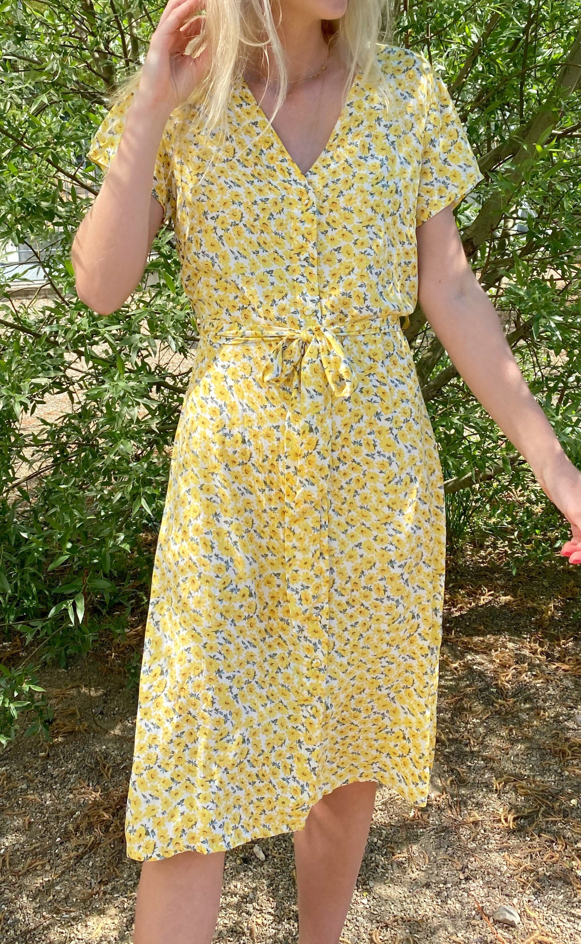 INA Copenhagen Kjole - Astrid - Yellow Flower