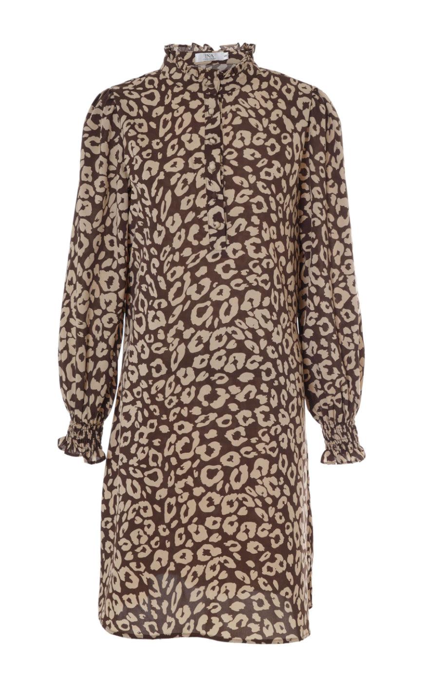 INA Copenhagen Kjole - Augusta - Brown Leopard